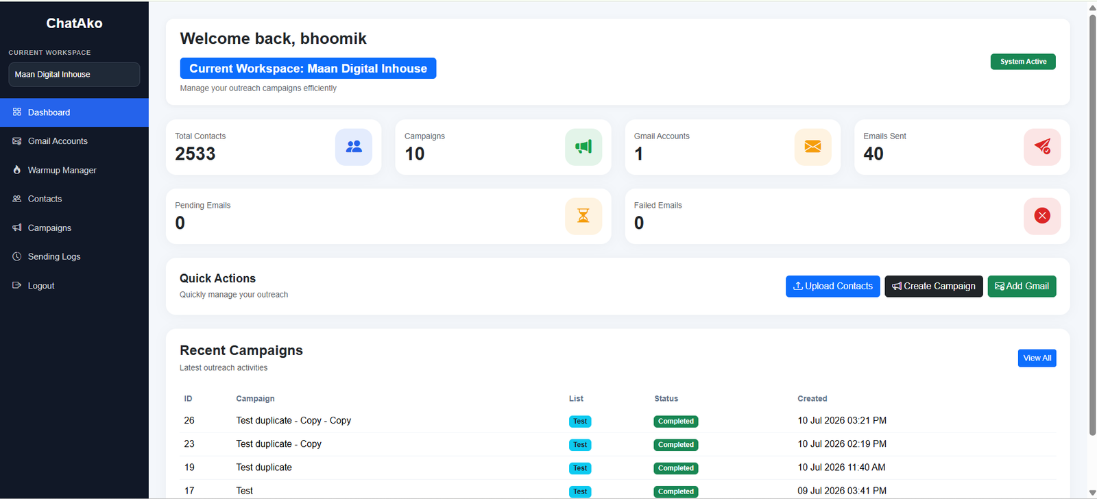 Dashboard